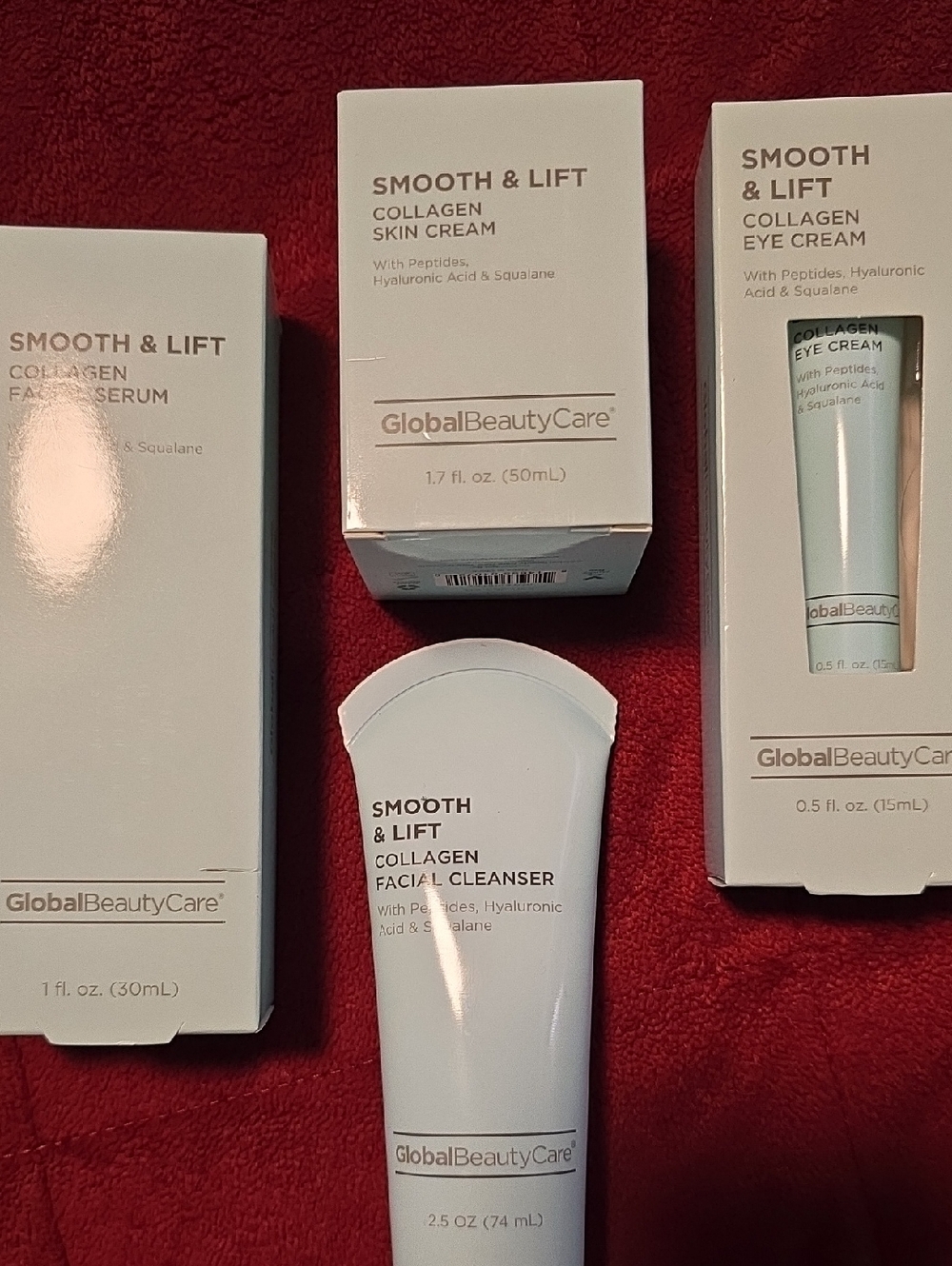 GlobalBeautyCare Smooth & Lift Collagen Facial Cleanser – White